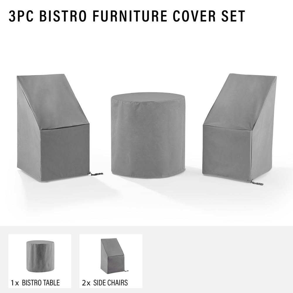 3Pc Outdoor Bistro Furniture Cover Set. Picture 4