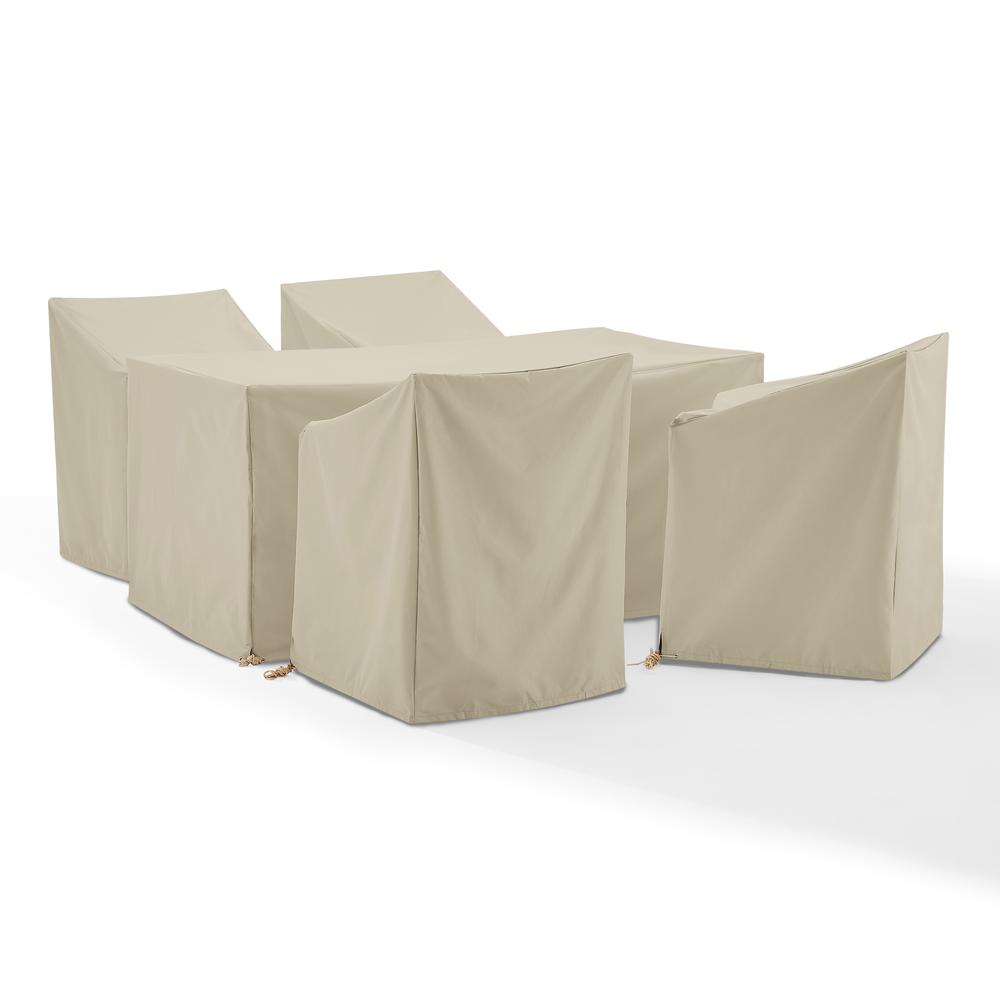 5Pc Outdoor Dining Furniture Cover Set. Picture 1