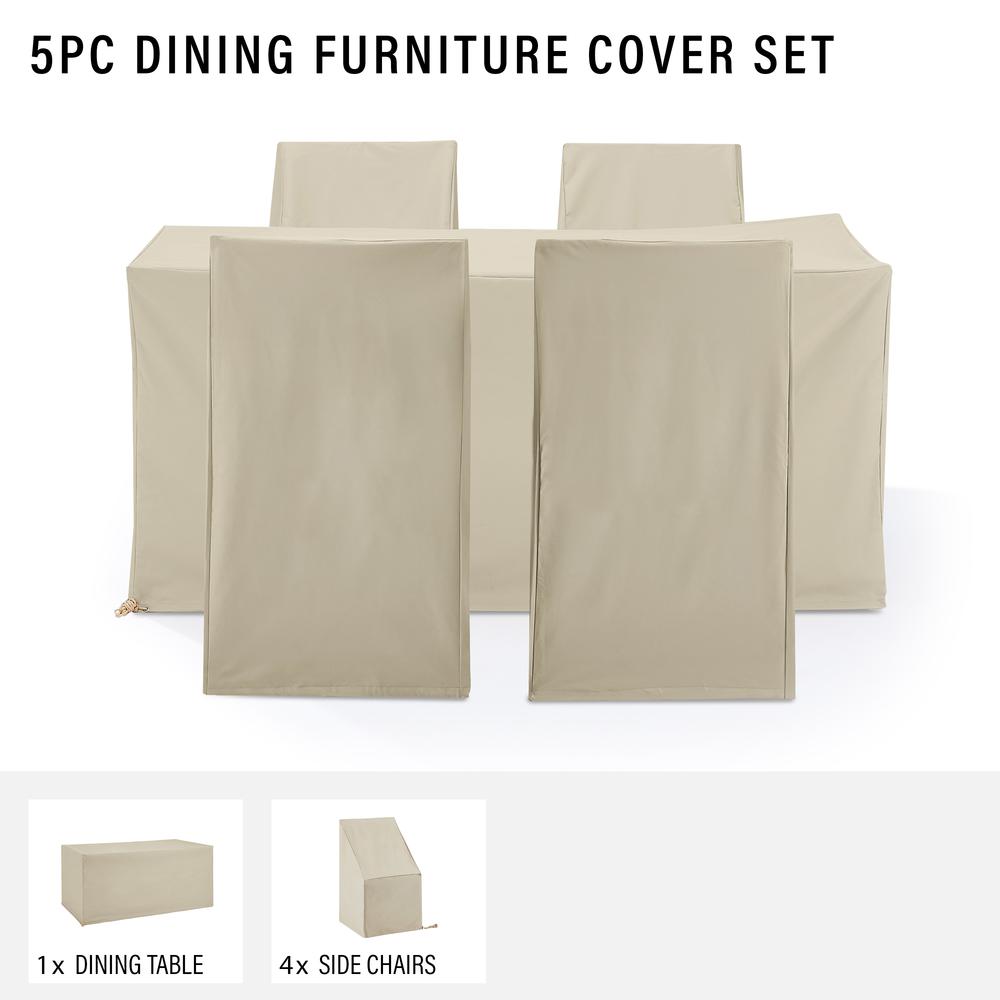 5Pc Outdoor Dining Furniture Cover Set. Picture 5