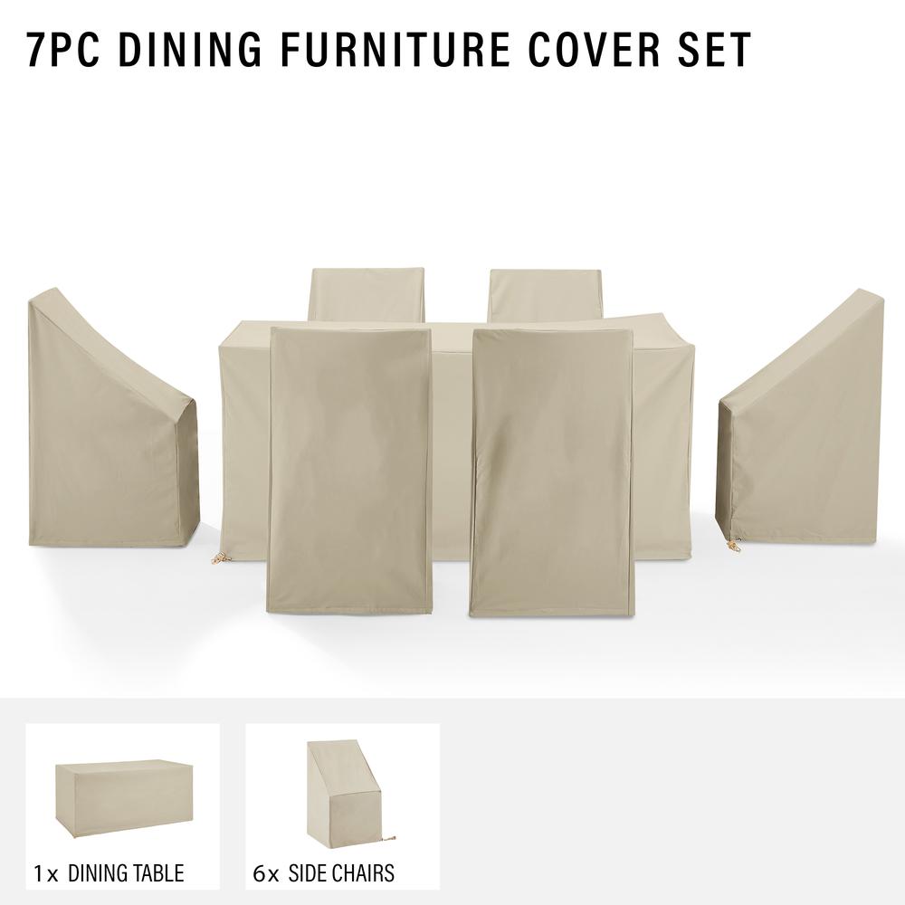 7Pc Outdoor Dining Furniture Cover Set. Picture 4