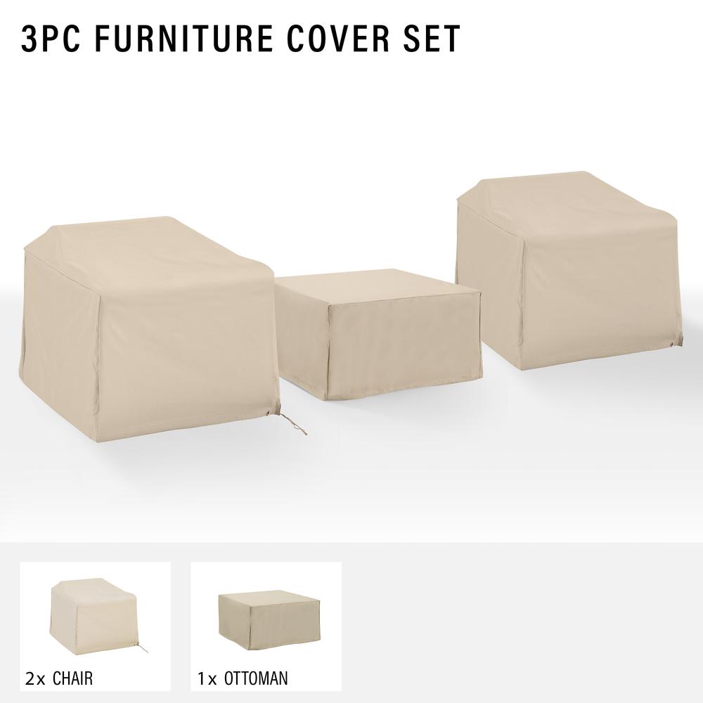 3Pc Outdoor Furniture Cover Set. Picture 3