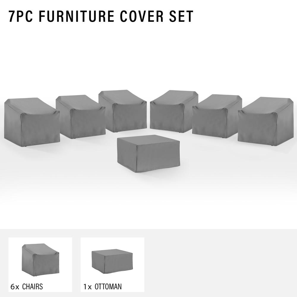 7Pc Outdoor Sectional Furniture Cover Set. Picture 3