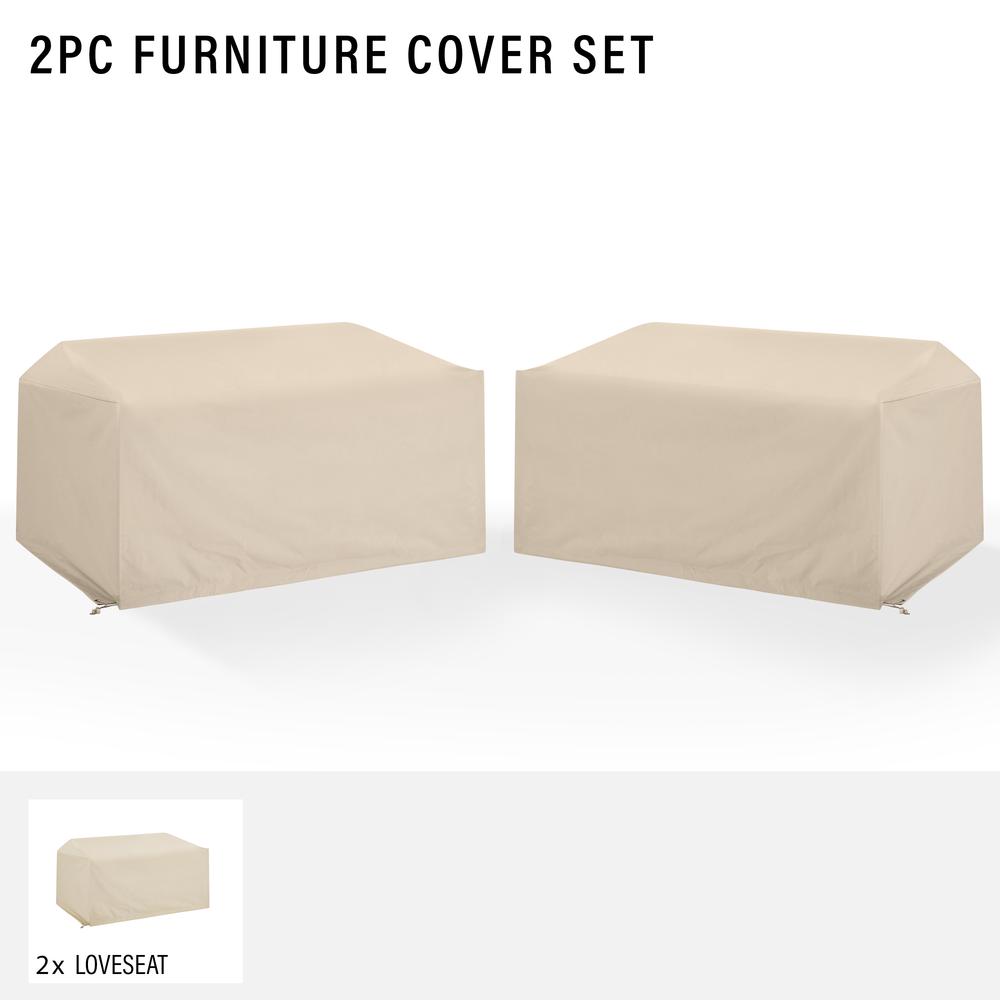 2Pc Outdoor Loveseat Furniture Cover Set. Picture 3