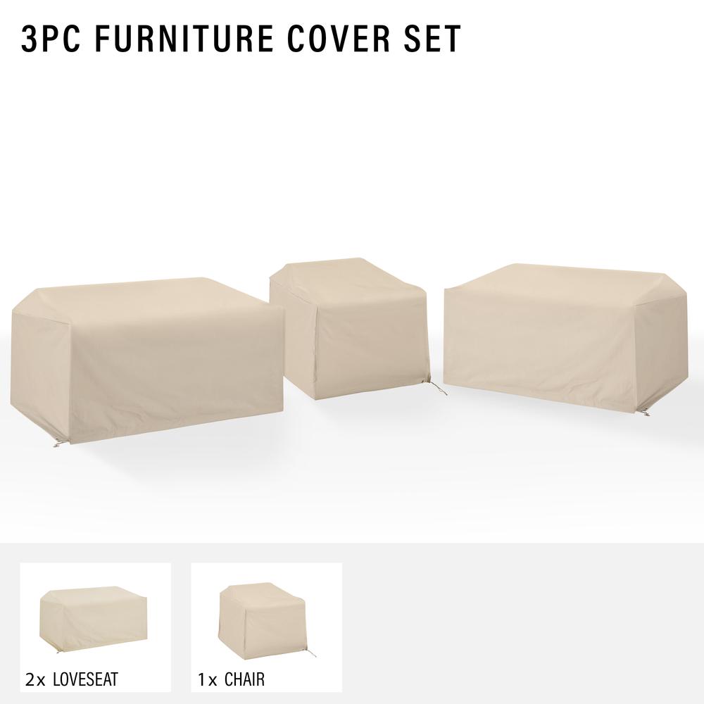 3Pc Outdoor Sectional Furniture Cover Set. Picture 3