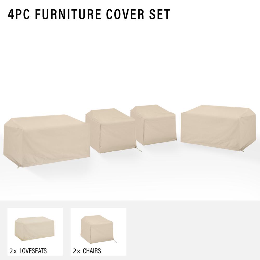 4Pc Outdoor Sectional Furniture Cover Set. Picture 3