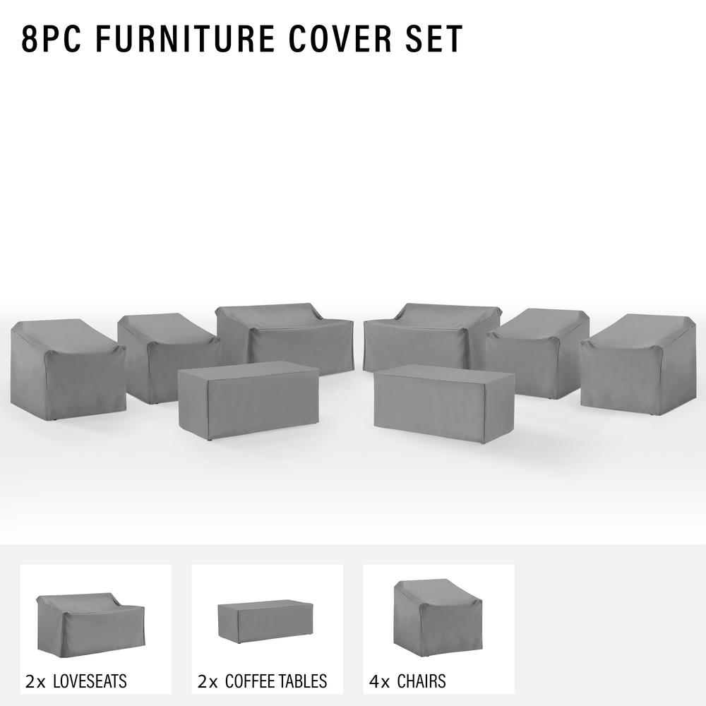 8Pc Outdoor Furniture Cover Set. Picture 3