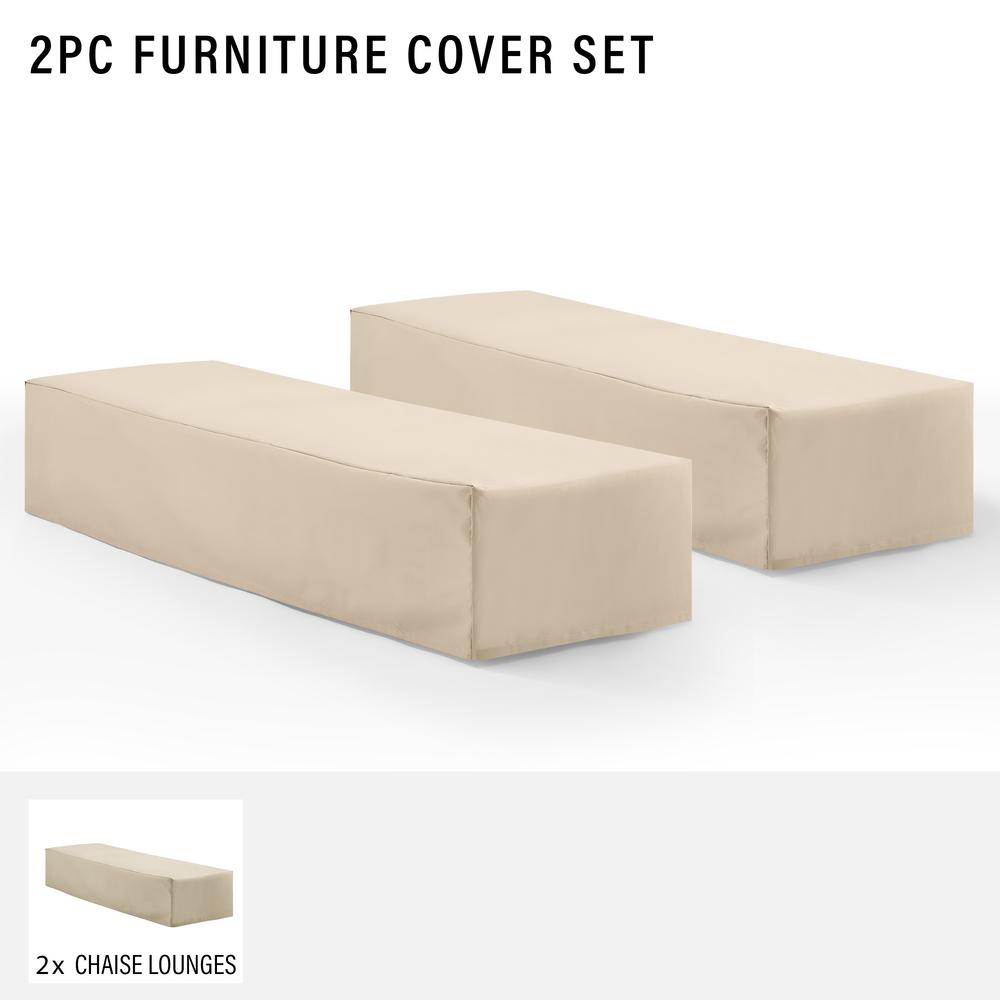 2Pc Outdoor Chaise Lounge Furniture Cover Set. Picture 3