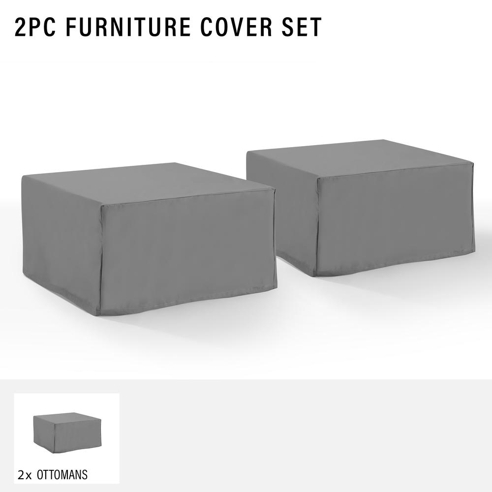 2Pc Square Table And Ottoman Furniture Cover Set. Picture 3