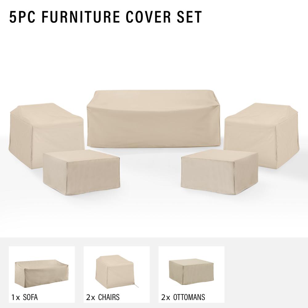5Pc Outdoor Furniture Cover Set. Picture 3