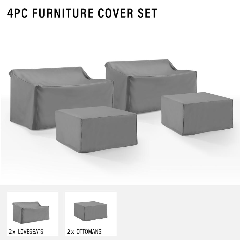 4Pc Outdoor Sectional Furniture Cover Set. Picture 3