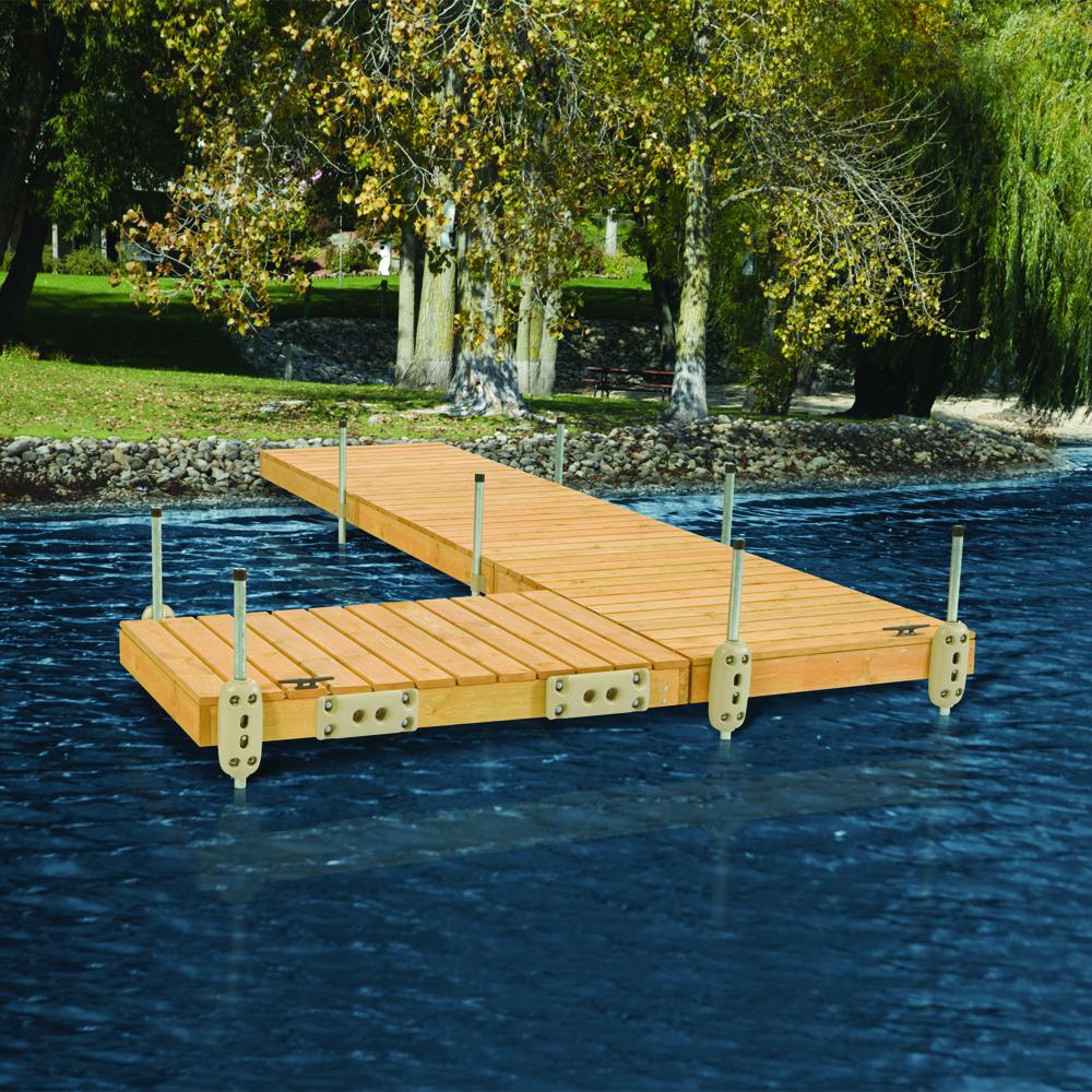 Pre-Built Standard Stationary Dock with Wood Frame & Top - 4'x6'. Picture 2