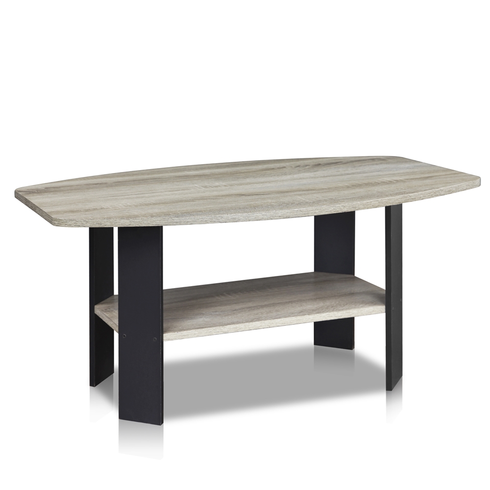 Simple Design Coffee Table Oak Grey Black