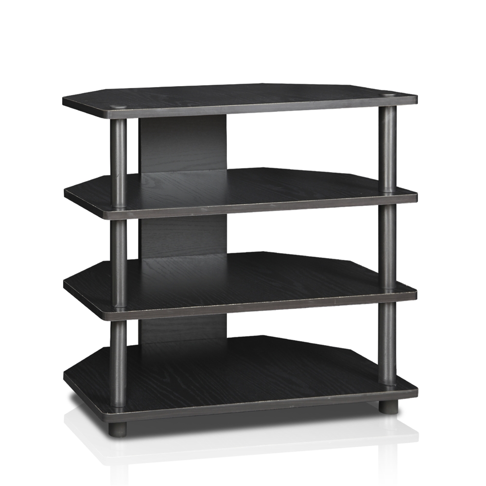 Turn-N-Tube Easy Assembly 4-Tier Petite TV Stand, Blackwood. Picture 1