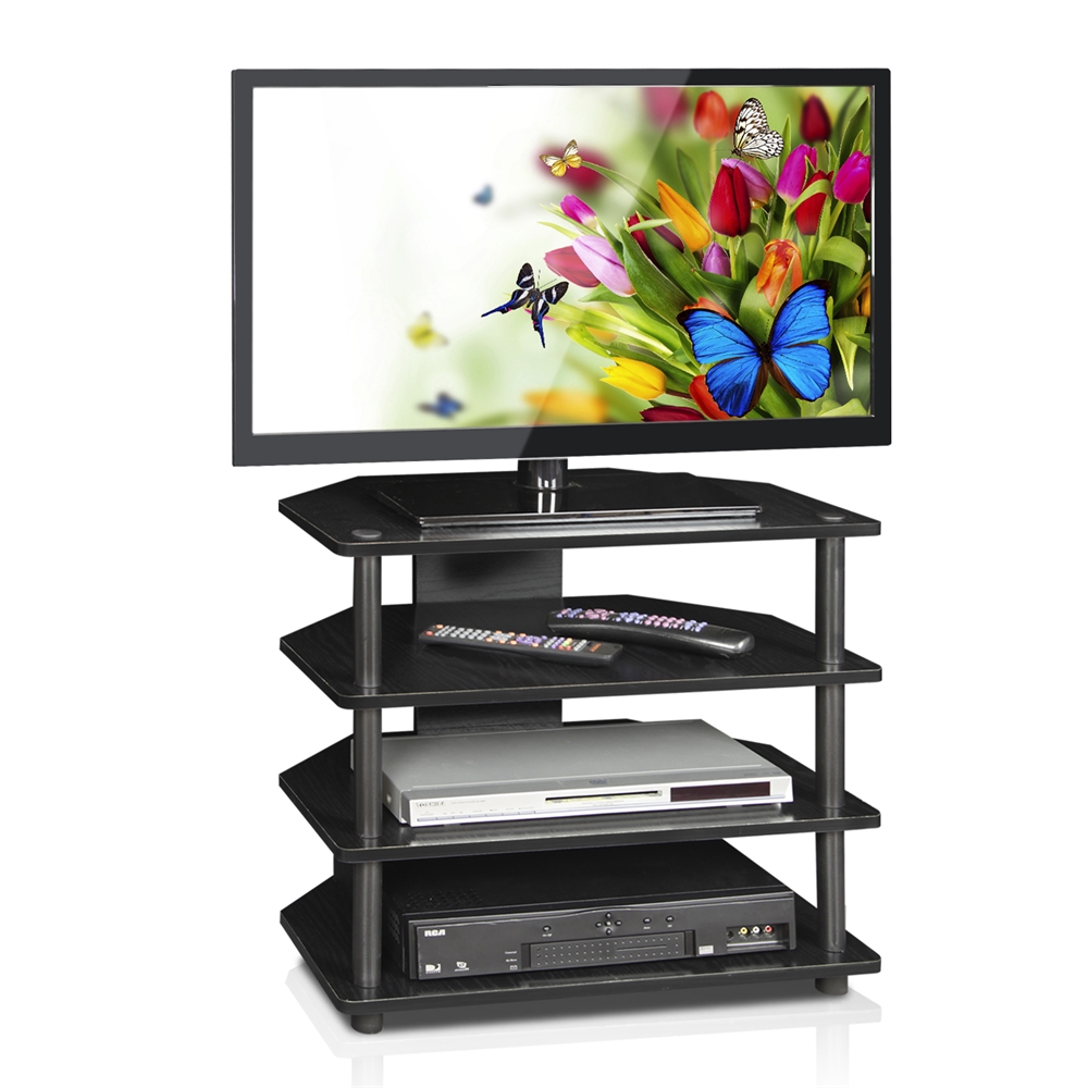 Turn-N-Tube Easy Assembly 4-Tier Petite TV Stand, Blackwood. Picture 3