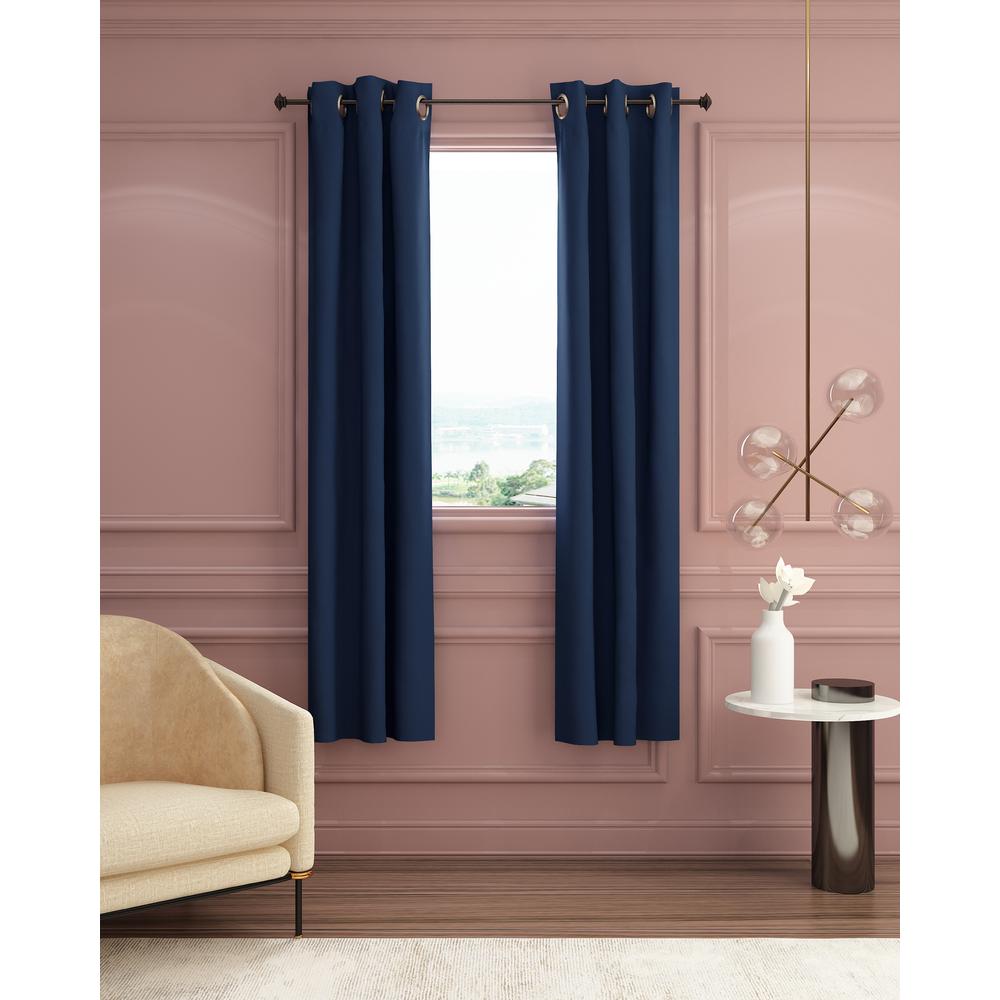 Furinno Collins Blackout Curtain 42x84 in. 2 Panels, Dark Blue. Picture 5