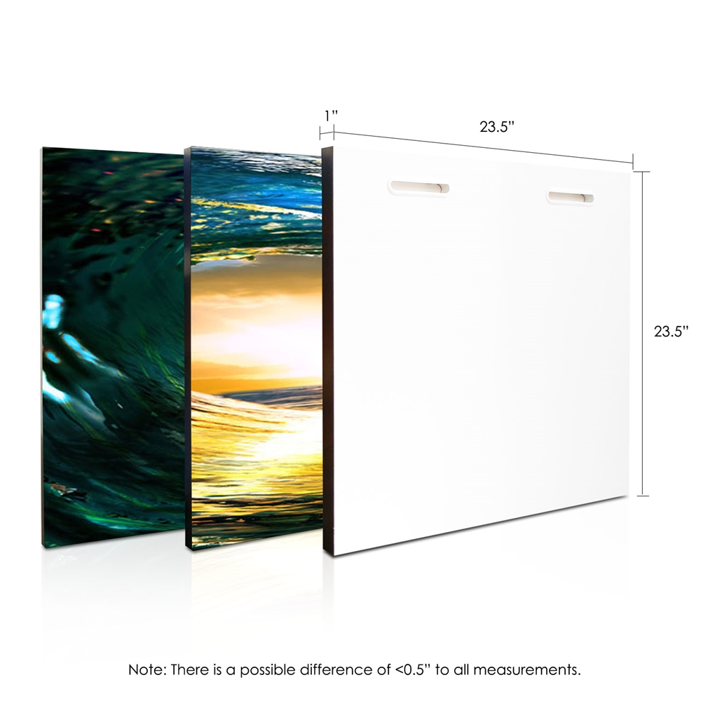 SENIK Wave 3-Panel MDF Framed Photography Triptych Print, 72 x 24-in. Picture 2