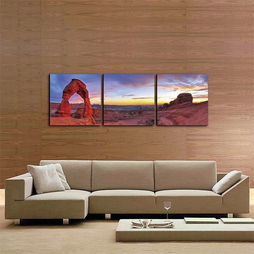 SENIK Declicate Arch 3-Panel MDF Framed Photography Triptych Print, 72 x 24-in. Picture 3