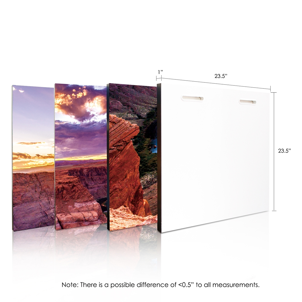 Seni HorseShoe Bend 4-Panel MDF Framed Photography Triptych Print, 48 x 48-in. Picture 2