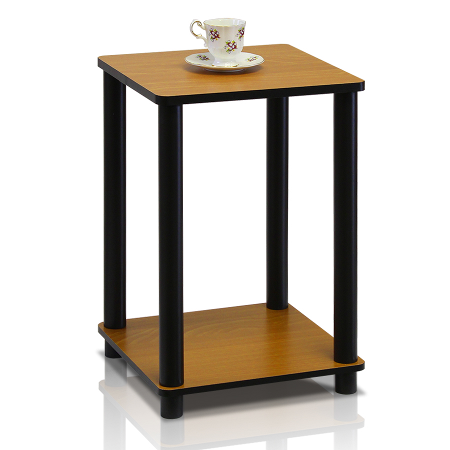 Turn-N-Tube End Table, Light Cherry/Black. Picture 1