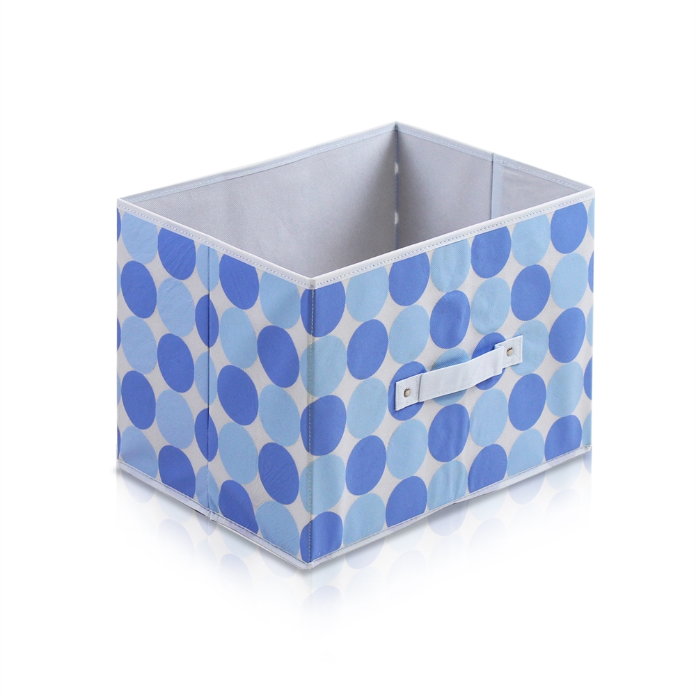 Laci  Dot Design Non-Woven Fabric Soft Storage Organizer, Blue. Picture 1