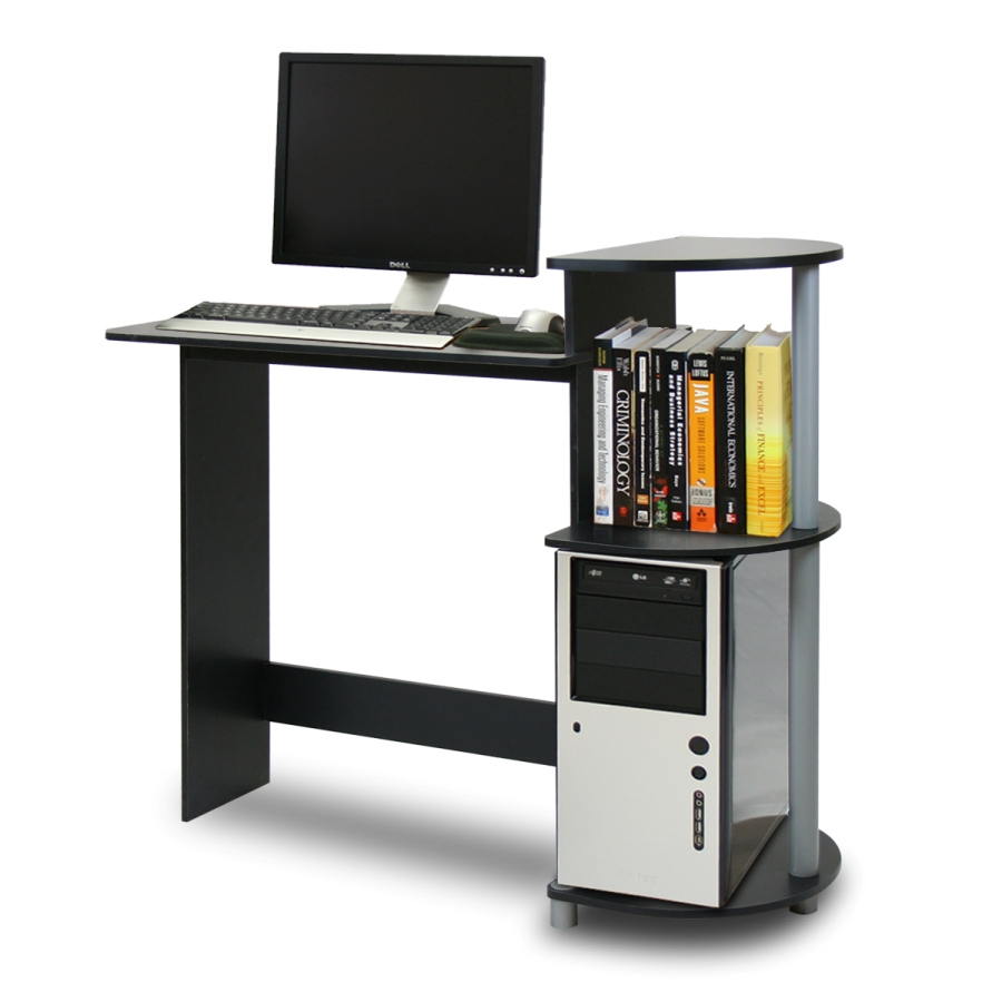 Compact Computer Desk, Black/Grey. The main picture.