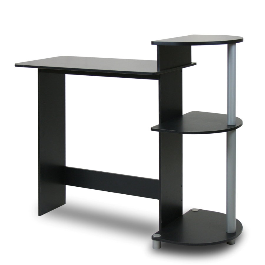 Compact Computer Desk, Black/Grey. Picture 4