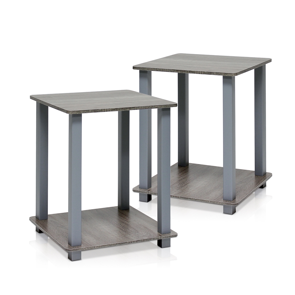 Simplistic End Table, Set of Two, French Oak Grey. Picture 1