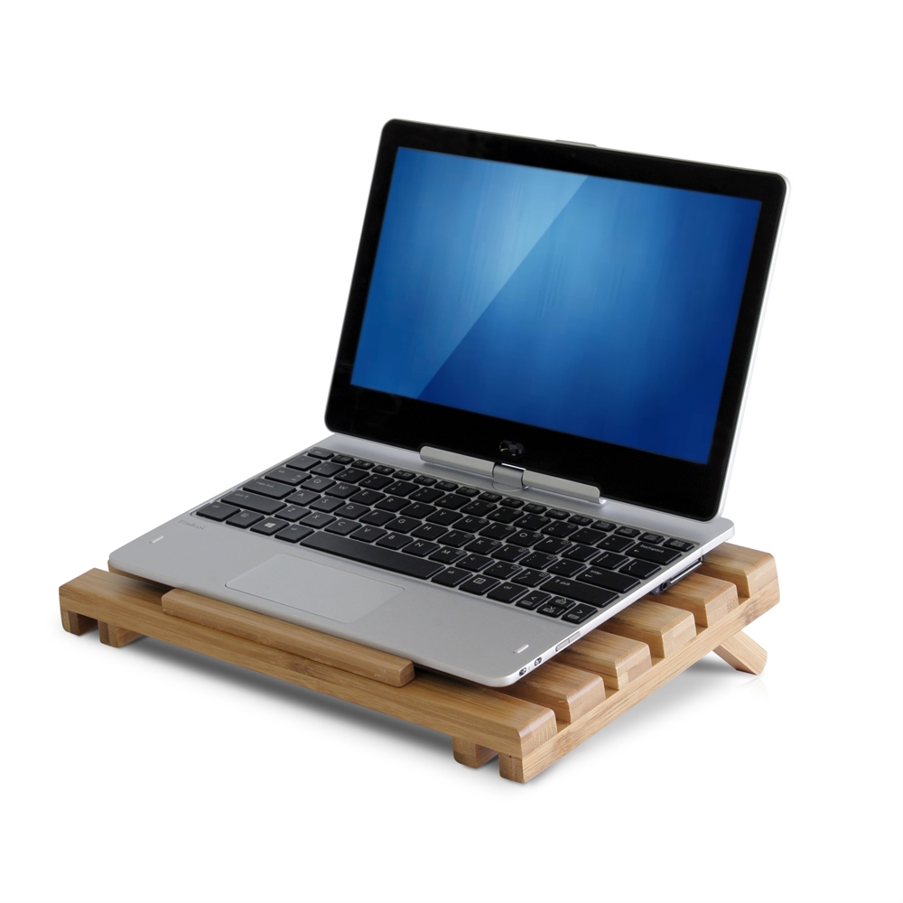 Bamboo Notebook Cooling Desk Tray, Natural. Picture 1