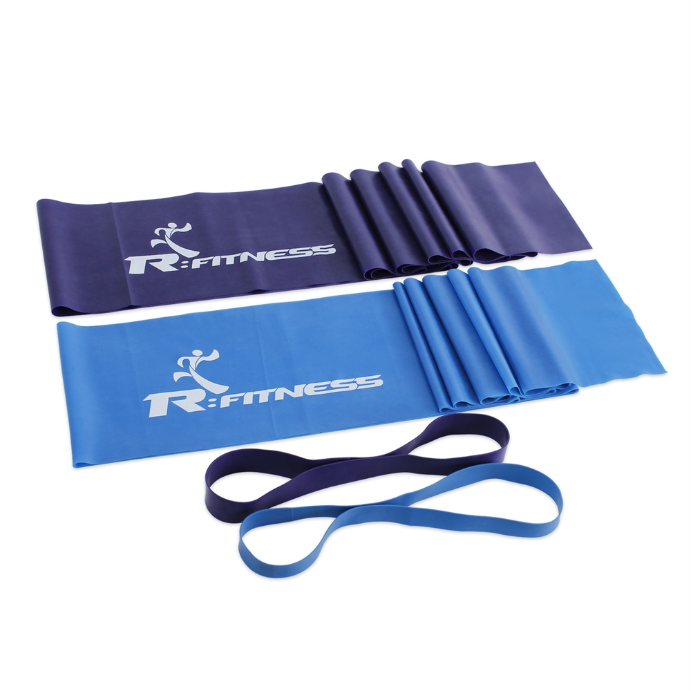 RFitness Professional Training Exercise Fitness Resistance Band 4-PC Set. Picture 1