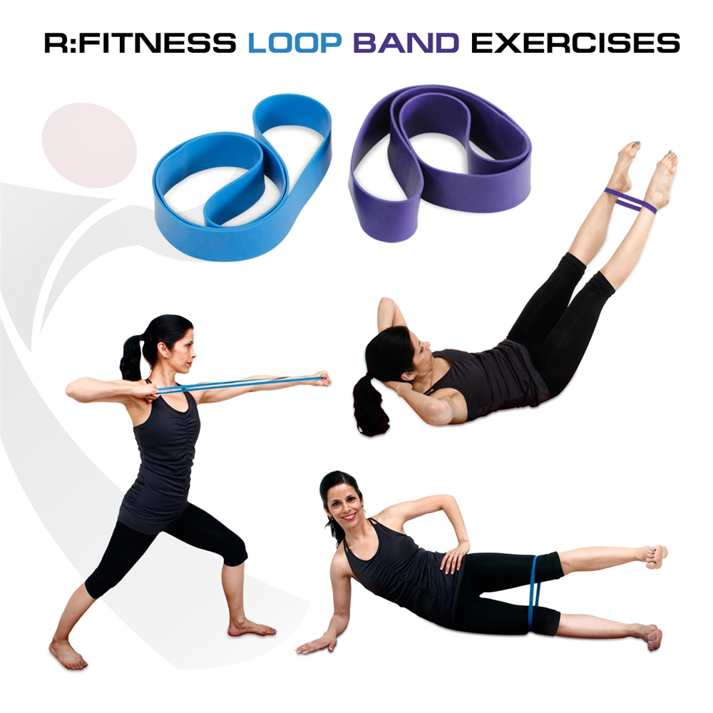 RFitness Professional Training Exercise Fitness Resistance Band 4-PC Set. Picture 3
