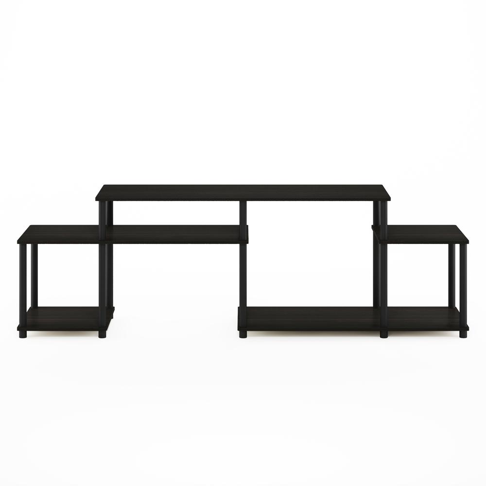 Furinno Turn-N-Tube Handel TV Stand for TV up to 55 Inch, Espresso/Black. Picture 3
