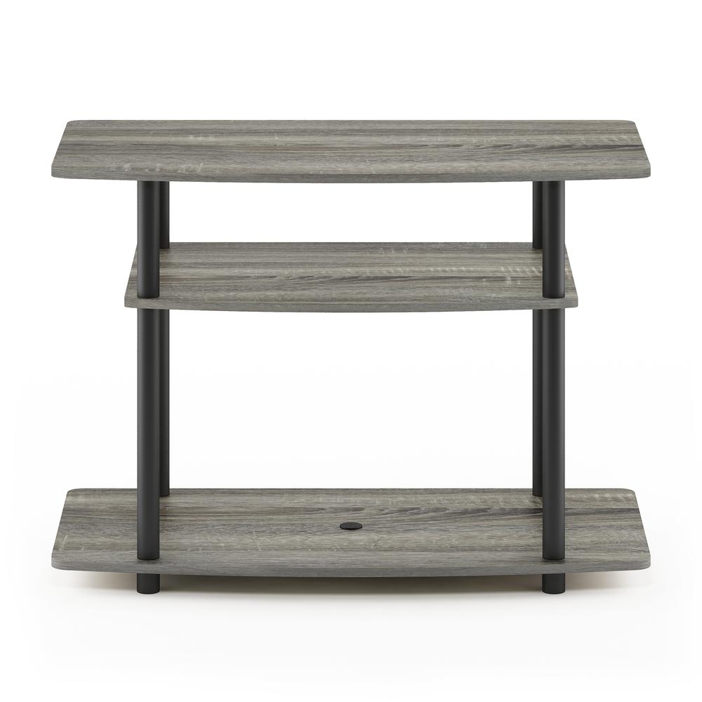 Furinno 13192 Turn-N-Tube No Tools 3-Tier TV Stands, French Oak Grey/Black. Picture 3