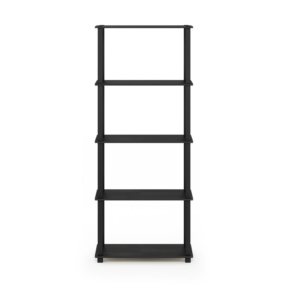 Furinno Turn-S-Tube 5-Tier Multipurpose Shelf Display Rack with Square Tubes, Americano/Black. Picture 3