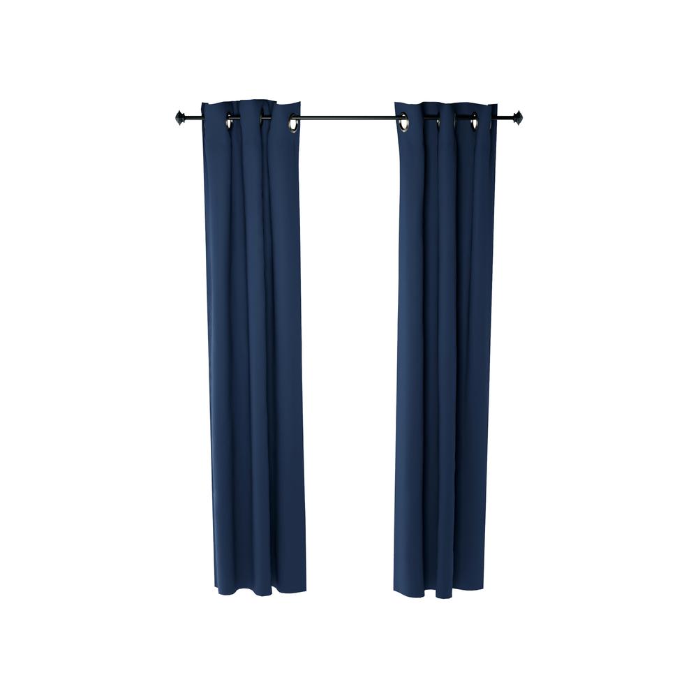 Furinno Collins Blackout Curtain 42x84 in. 2 Panels, Dark Blue. Picture 1