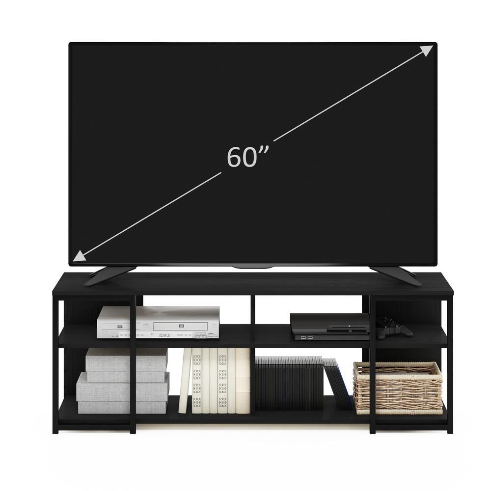 Furinno Camnus Modern Living TV Stand for TVs up to 65 Inch, Americano/Black. Picture 5