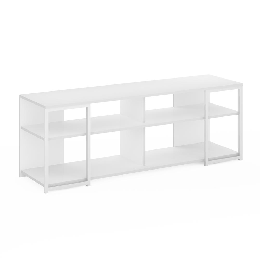Furinno Camnus Modern Living TV Stand for TVs up to 65 Inch, Solid White/White. Picture 1