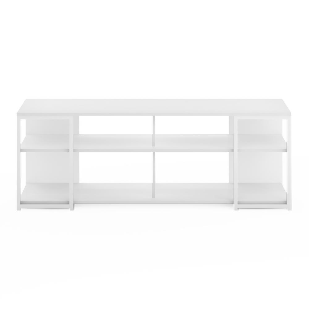 Furinno Camnus Modern Living TV Stand for TVs up to 65 Inch, Solid White/White. Picture 3