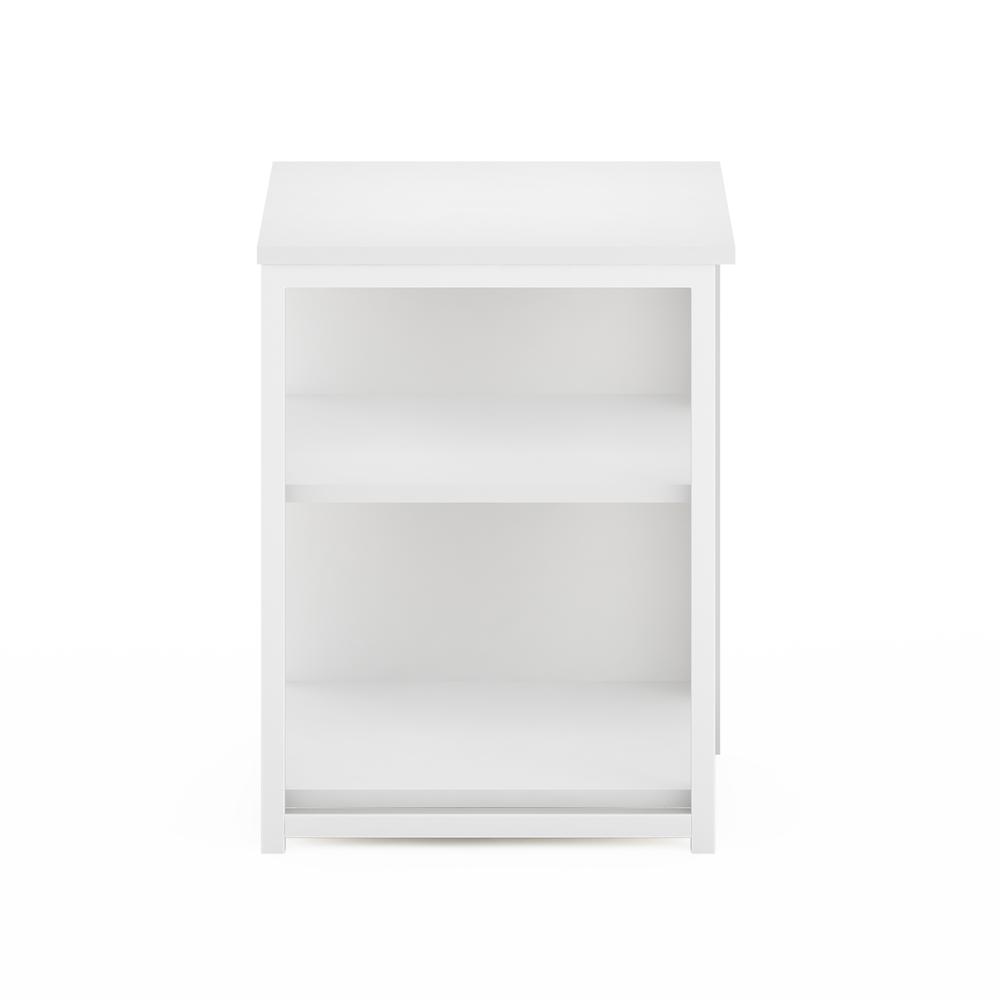 Furinno Camnus Modern Living End Table, Solid White/White. Picture 3