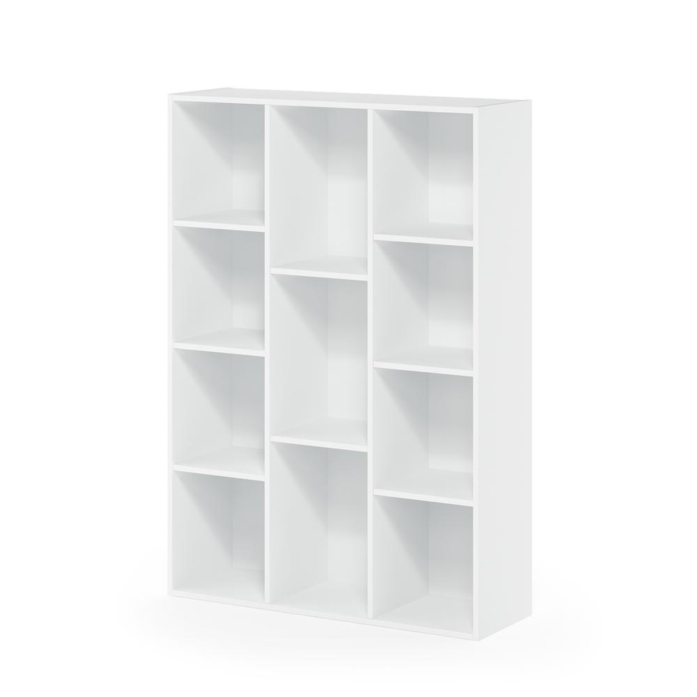 Furinno 11-Cube Reversible Open Shelf Bookcase, White. The main picture.