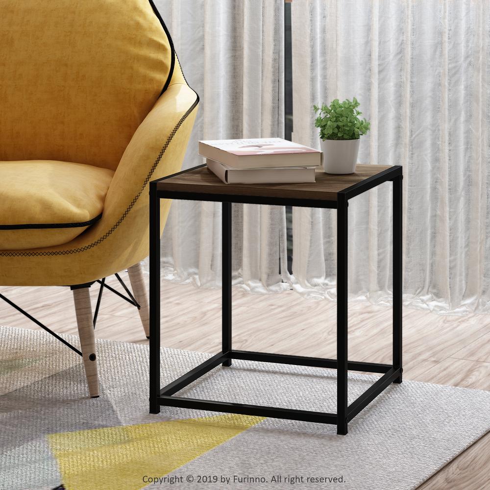 Furinno Camnus Modern Living End Table, Columbia Walnut. Picture 6