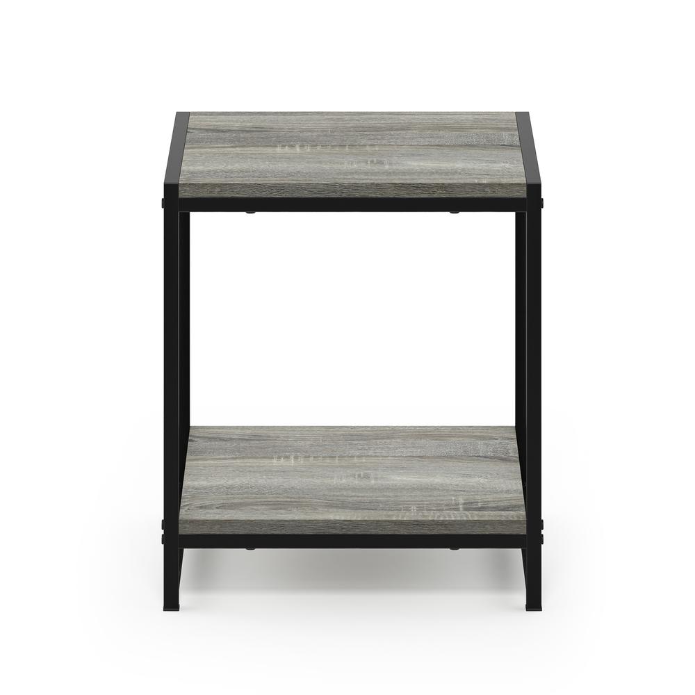 Furinno Camnus Modern Living 2-Tier End Table, French Oak Grey. Picture 2