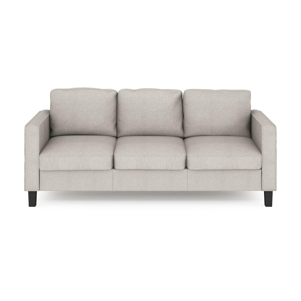 Furinno Bayonne Modern Upholstered 3-Seater Sofa, Fog. Picture 3