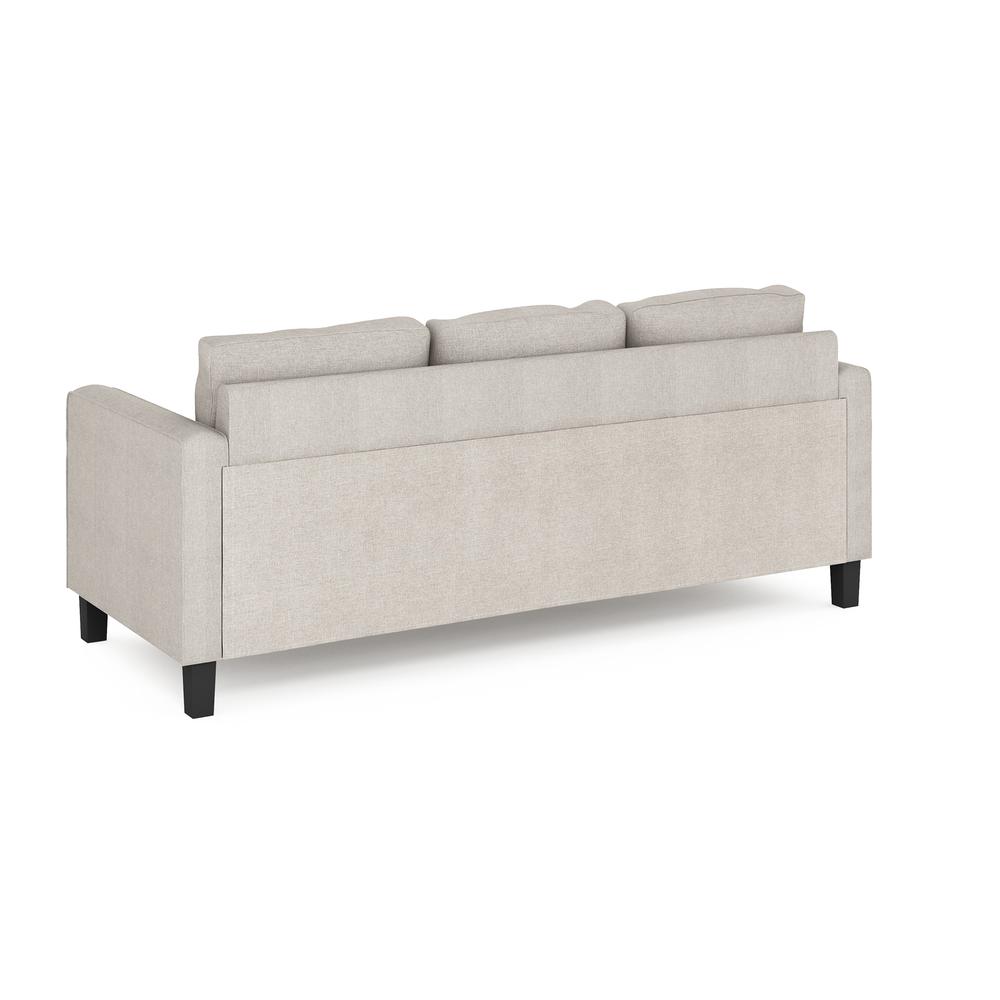 Furinno Bayonne Modern Upholstered 3-Seater Sofa, Fog. Picture 4