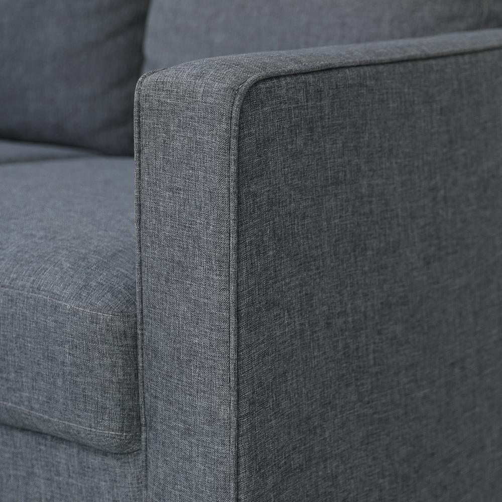 Furinno Bayonne Modern Upholstered 3-Seater Sofa, Gunmetal. Picture 8