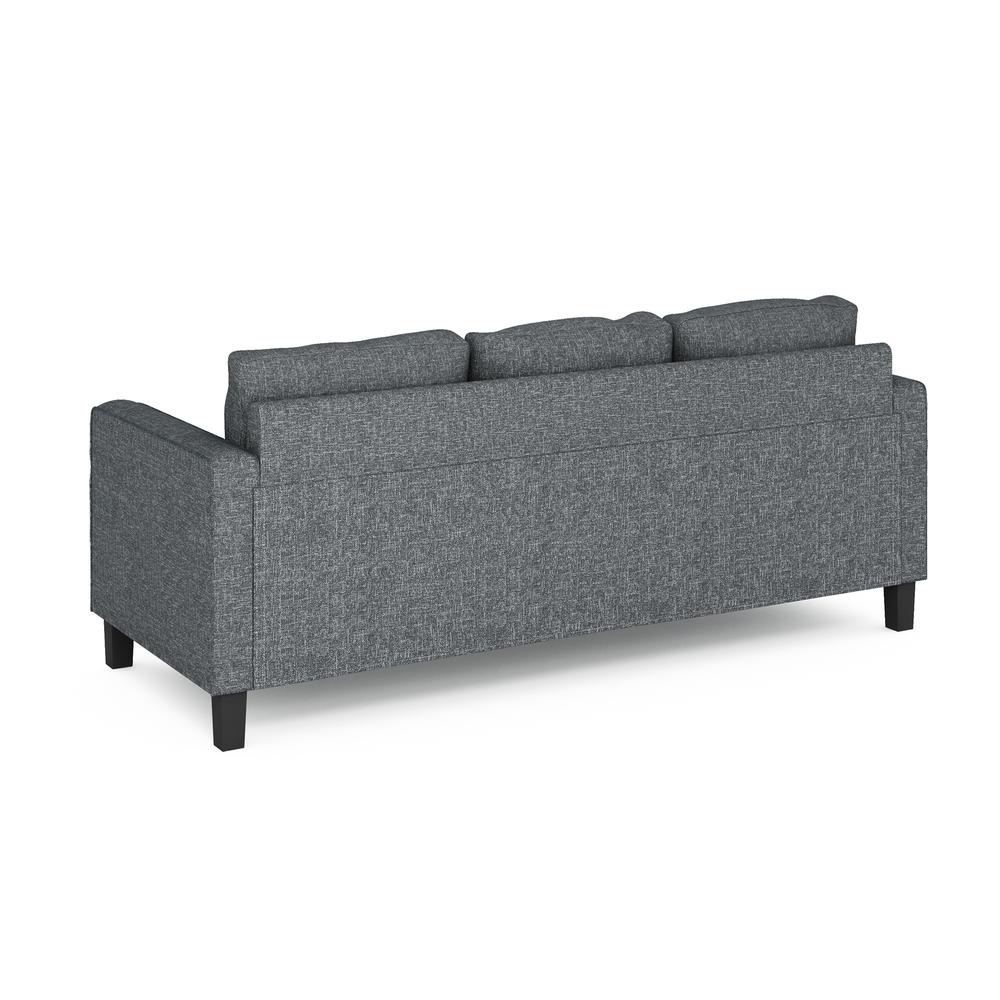 Furinno Bayonne Modern Upholstered 3-Seater Sofa, Gunmetal. Picture 4