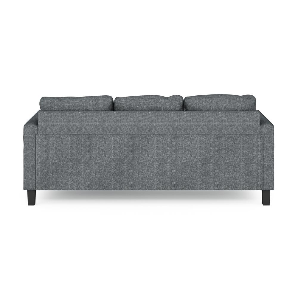 Furinno Bayonne Modern Upholstered 3-Seater Sofa, Gunmetal. Picture 5