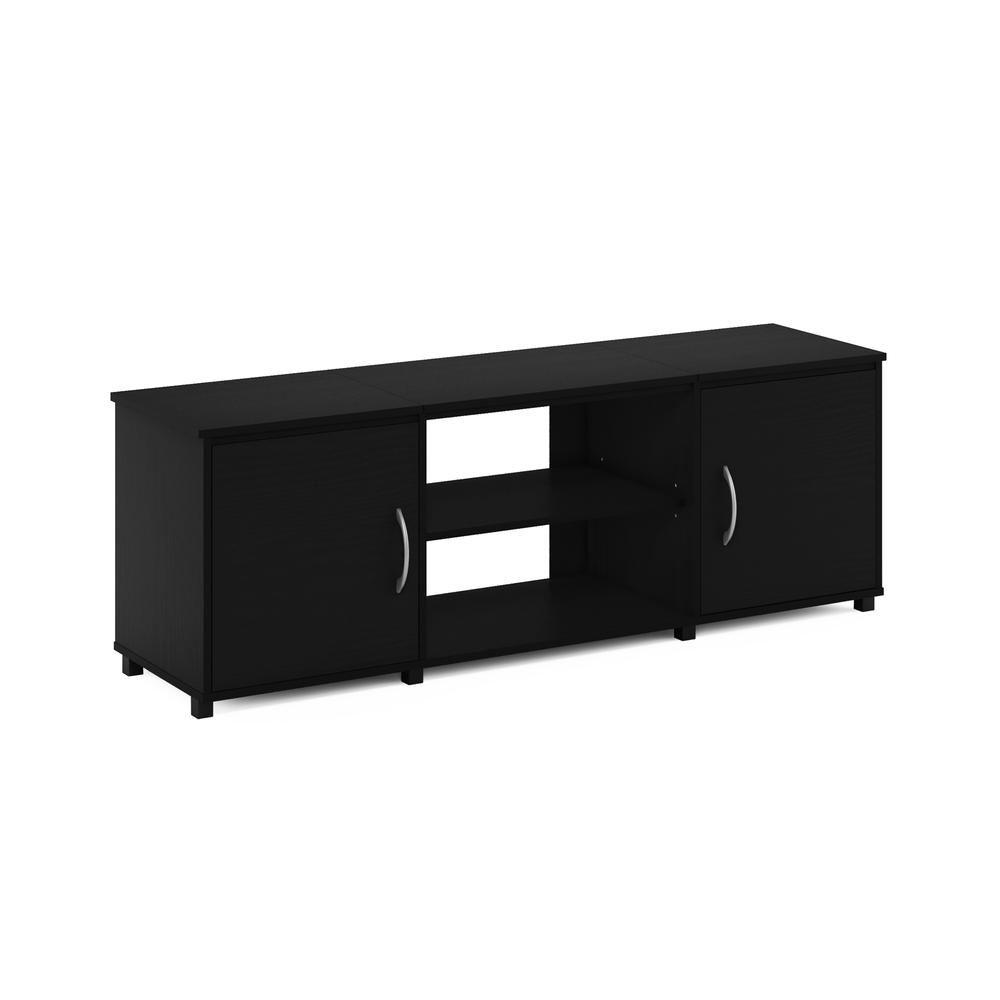 Furinno Montale TV Stand w/ Doors for TV up to 65 Inch, Black Oak. The main picture.