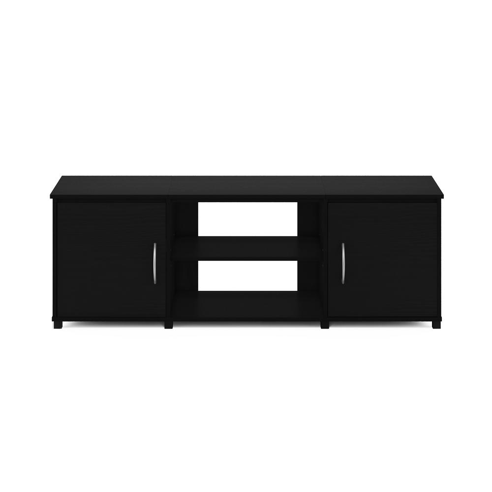 Furinno Montale TV Stand w/ Doors for TV up to 65 Inch, Black Oak. Picture 3