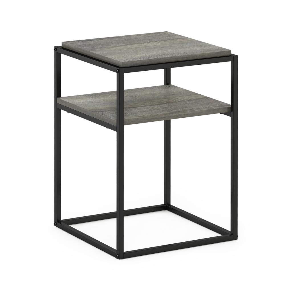 Furinno Moretti Modern Lifestyle Stackable Shelf, 2-Tier, French Oak Grey. Picture 1