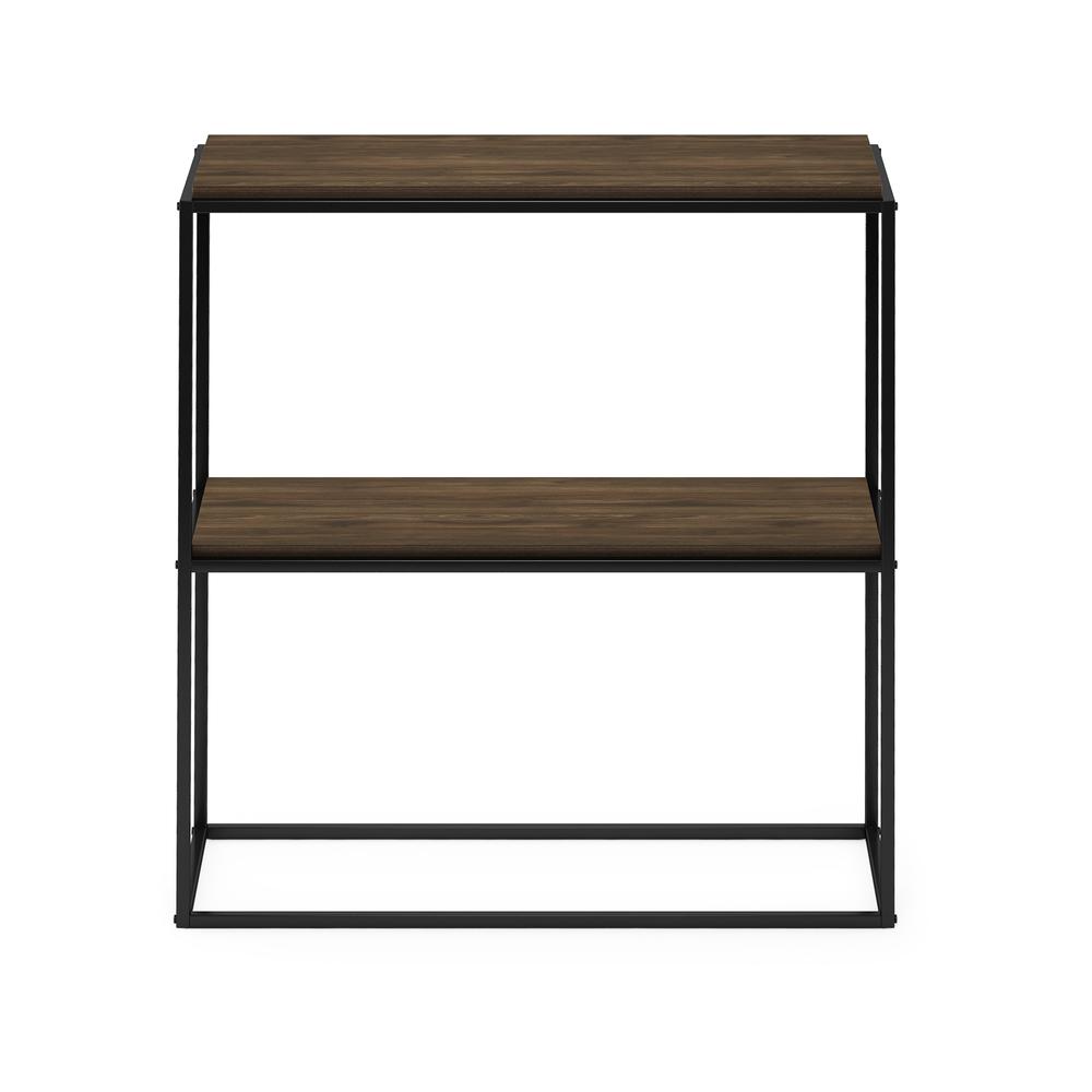 Furinno Moretti Modern Lifestyle Wide Stackable Shelf, 2-Tier, Columbia Walnut. Picture 3